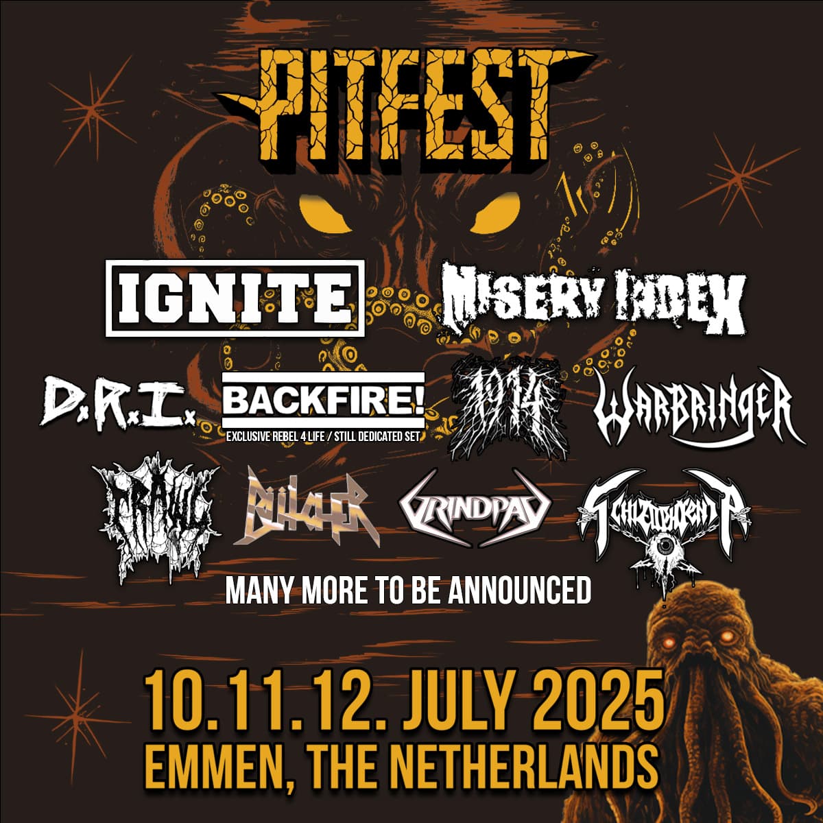 First 10 names for Pitfest 2025